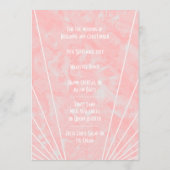 ピンクマーブルアールデコ結婚デザイン メニュー (裏面)