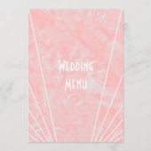 ピンクマーブルアールデコ結婚デザイン メニュー (正面)