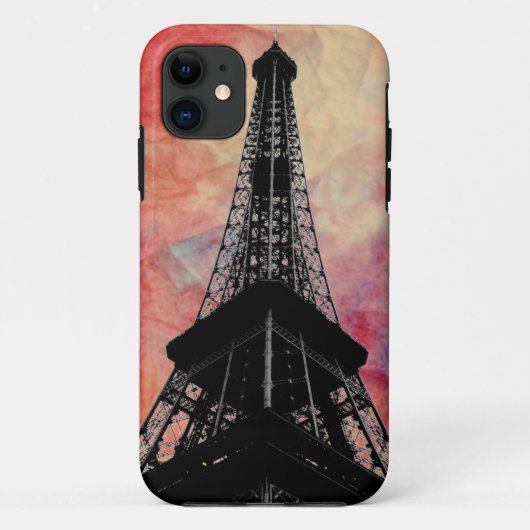ピンクマーブルエッフェルタワーiPhone 5ケース Case-Mate iPhoneケース (裏面)
