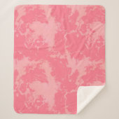 ピンクマーブルクラウド抽象芸術 シェルパブランケット (正面)