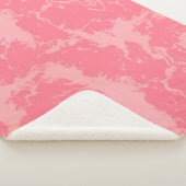 ピンクマーブルクラウド抽象芸術 シェルパブランケット (3/4)