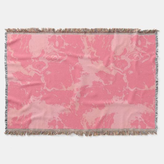 ピンクマーブルクラウド抽象芸術 スローブランケット (正面)