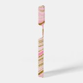 ピンクマーブルグリッター iPhoneケース (右側面)