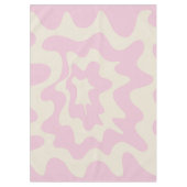 ピンクマーブルグルービーウェーストライプブモダン春 テーブルクロス (正面)