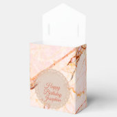 ピンクマーブルシックパーソナライズされた フェイバーボックス (オープン)