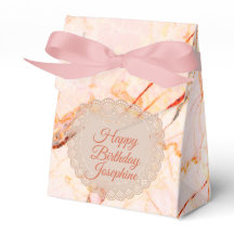 ピンクマーブルシックパーソナライズされた