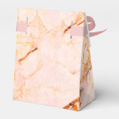 ピンクマーブルシックパーソナライズされた フェイバーボックス (裏面サイド)