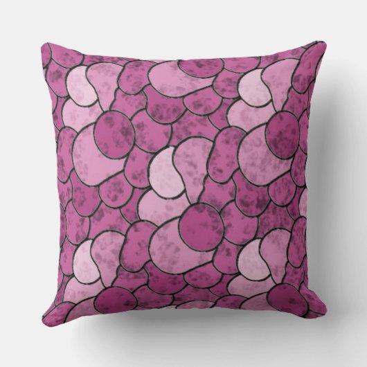 ピンクマーブルストーンズ抽象芸術パターン装飾用クッション クッション (裏面)