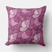 ピンクマーブルストーンズ抽象芸術パターン装飾用クッション クッション (正面)