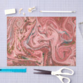 ピンクマーブルティッシュペーパー 薄葉紙 (クラフト)