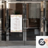 ピンクマーブルデザインサービスメニュー ウィンドウサイン (オフィスドア)