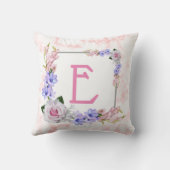 ピンクマーブルバラモノグラム クッション (裏面)