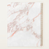 ピンクマーブルモノグラムアニーイニシャル&ネームカスタム プランナー手帳 (裏面)