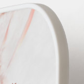 ピンクマーブルモノグラムイニシャルカスタム女子 ピックルボールラケット (左詳細)