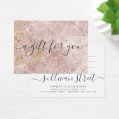 ピンクマーブル小規模企業のギフト証明書 (デスク)