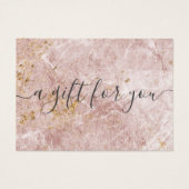 ピンクマーブル小規模企業のギフト証明書 (正面)