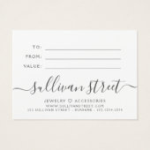 ピンクマーブル小規模企業のギフト証明書 (裏面)