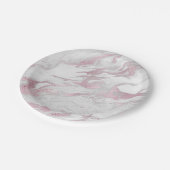 ピンクマーブル紙プレート ペーパープレート (アングル)