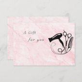 ピンクマーブル美しいサロンギフト証明書 (正面/裏面)