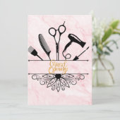 ピンクマーブル美しいサロングランドオープニング 招待状 (スタンド正面)