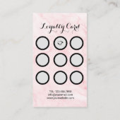 ピンクマーブル美しいサロン ロイヤリティカード (裏面)