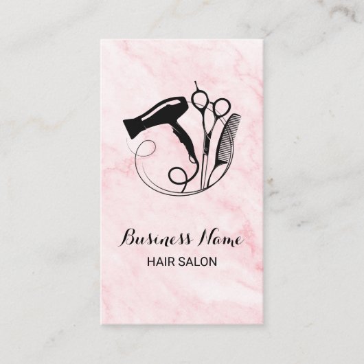 ピンクマーブル美しいサロン ロイヤリティカード (正面)