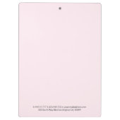 ピンクマーブル金ゴールドグリッター クリップボード (裏面)