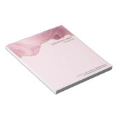 ピンクマーブル金ゴールドグリッター ノートパッド (アングル)