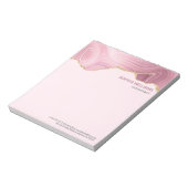 ピンクマーブル金ゴールドグリッター ノートパッド (回転)