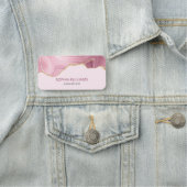 ピンクマーブル金ゴールドグリッター 名札 (インサイチュ)