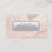 ピンクマーブル金ゴールドフレーク 名刺 (裏面)