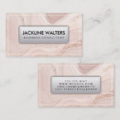 ピンクマーブル金ゴールドフレーク 名刺 (正面/裏面)
