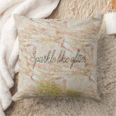 ピンクマーブル金ゴールド紙吹雪フェイクグリッター クッション (ブランケット)