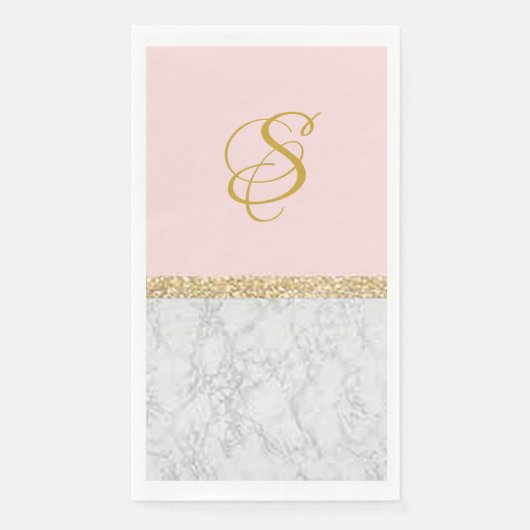 「ピンクマーブル」オリジナルゲストペーパータオル (正面)