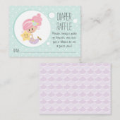 ピンクマーメイドおむつラッフルチケットライトスキン エンクロージャーカード (正面/裏面)