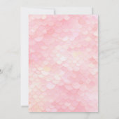 ピンクマーメイドオンダーザシー1st誕生日パーティー 招待状 (裏面)