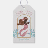 ピンクマーメイドガールズバースデーパーティギフトラベル ギフトタグ (正面)