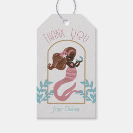 ピンクマーメイドガールズバースデーパーティギフトラベル ギフトタグ