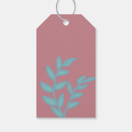 ピンクマーメイドガールズバースデーパーティギフトラベル ギフトタグ (裏面)