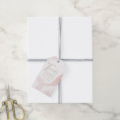 ピンクマーメイドガールバースデーパーティー ギフトタグ (より糸付き)