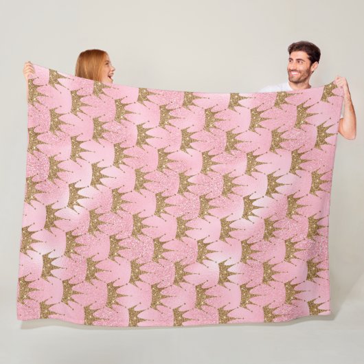 ピンクマーメイドグリッター フリースブランケット (インサイチュ)