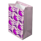 ピンクマーメイドスクワッド抱き枕 ミディアムペーパーバッグ (裏面アングル)