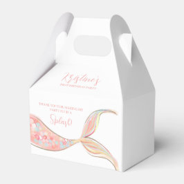 ピンクマーメイドテールテーマ誕生日お願いボックス フェイバーボックス