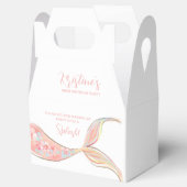 ピンクマーメイドテールテーマ誕生日お願いボックス フェイバーボックス (オープン)