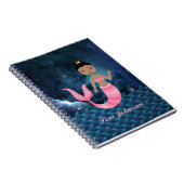 ピンクマーメイドハートファンタジー海シーン ノートブック (右側)