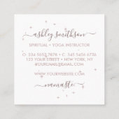 ピンクマーメイドムーンスピリチュアルタロット スクエア名刺 (裏面)