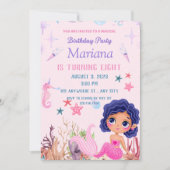 ピンクマーメイドリトルマーメイドマジカルパーティー 招待状 (正面)