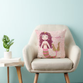 ピンクマーメイド金ゴールドグリッターベビーガールシャワー名 クッション (椅子)