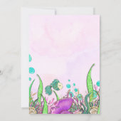 ピンクマーメイド1歳の誕生日 招待状 (裏面)