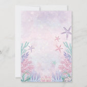 ピンクマーメイド1stバースデーオンダーザシーパーティー 招待状 (裏面)